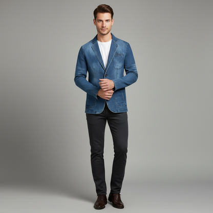 Skreddersydd Denimblazer for Menn | Uformell Jakke