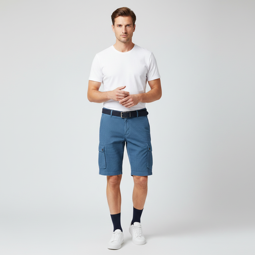 Cargo Shorts Med Elastisk Linning | Herreshorts For Fritid
