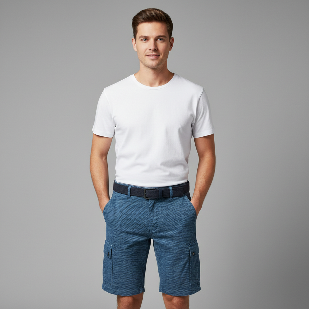 Cargo Shorts Med Elastisk Linning | Herreshorts For Fritid
