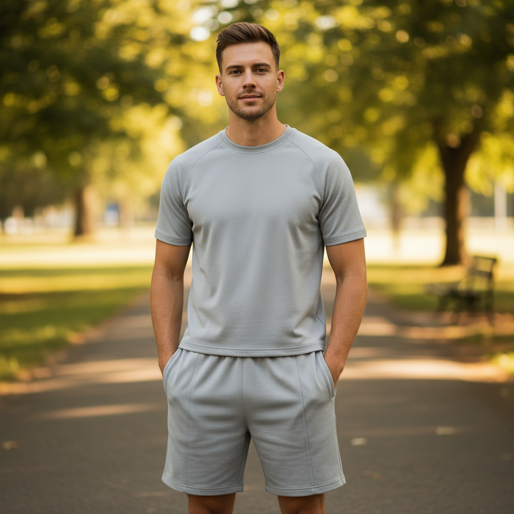 Sommersett for Menn | Uformelt Shorts- og Skjortesett