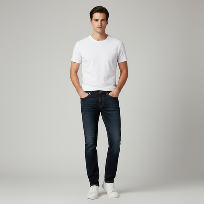 Komfortable Jeans Herre | Klassisk Rett Passform