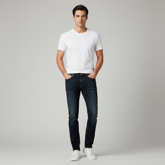 Komfortable Jeans Herre | Klassisk Rett Passform