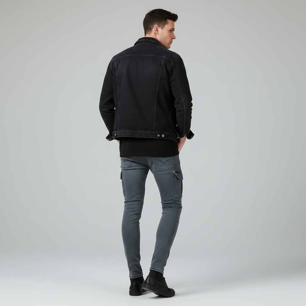 Cargo-jeans med flere lommer for menn | Allsidige arbeidsbukser