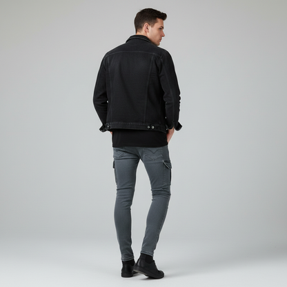 Cargo-jeans med flere lommer for menn | Allsidige arbeidsbukser