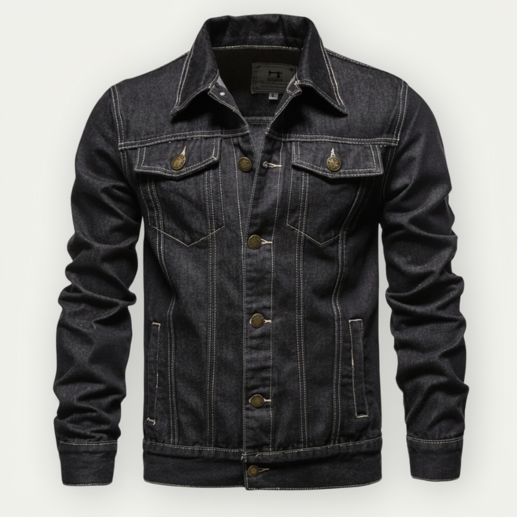 Dongerijakke Herre | Trucker Snitt Uformell Stil