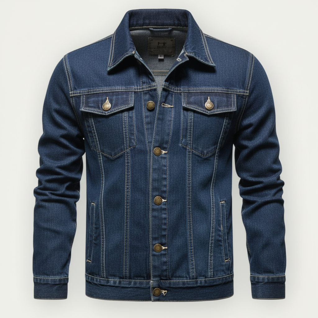 Dongerijakke Herre | Trucker Snitt Uformell Stil