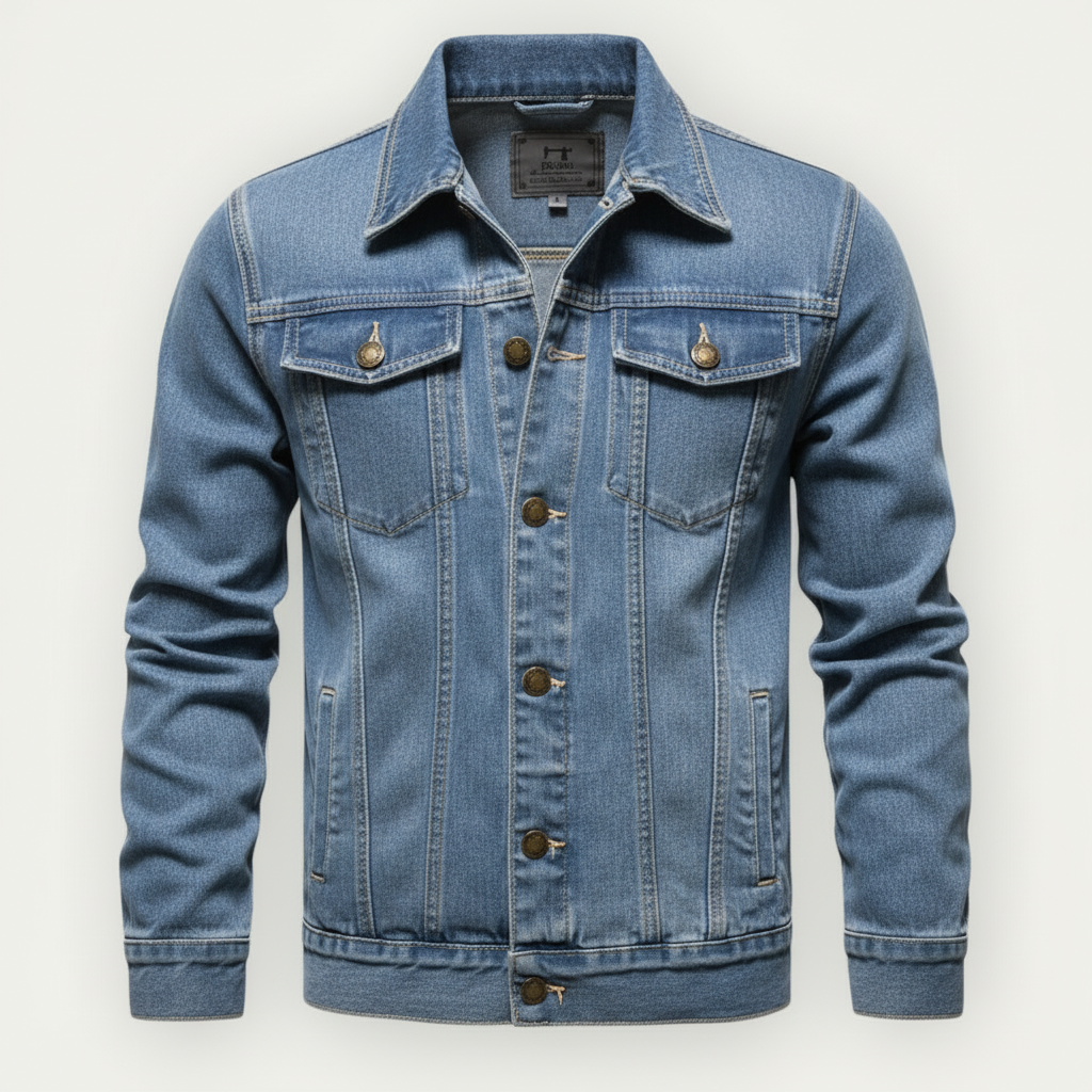 Dongerijakke Herre | Trucker Snitt Uformell Stil