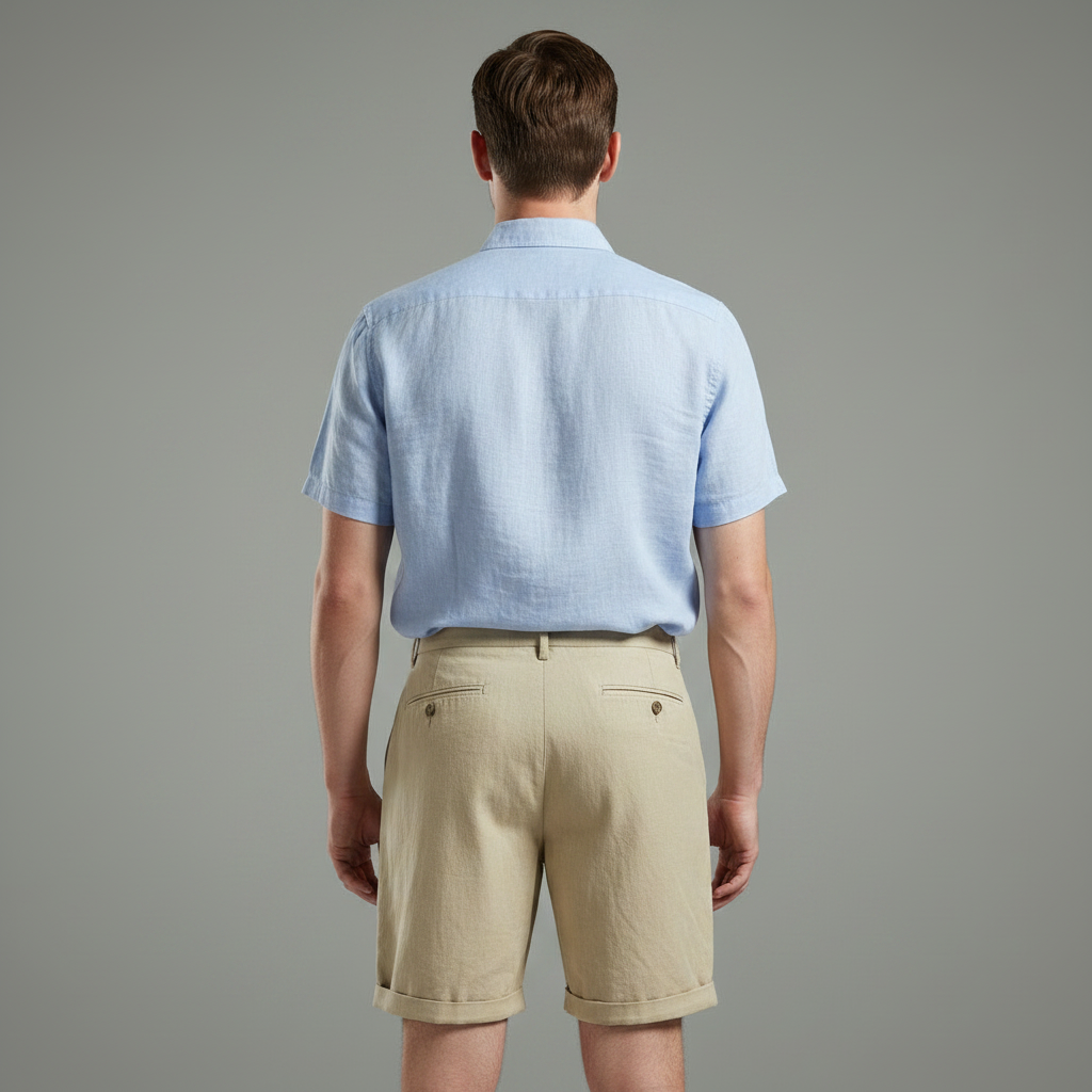 Lyocell Plisserte Chinoshorts | Sommer Shorts for Menn