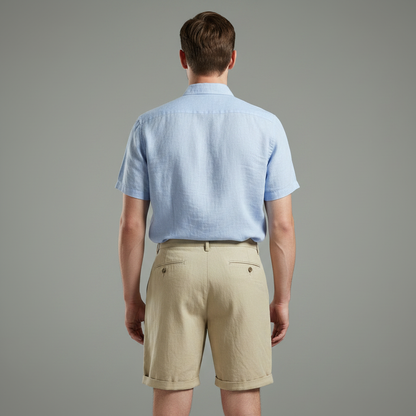 Lyocell Plisserte Chinoshorts | Sommer Shorts for Menn