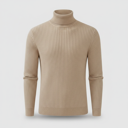 Ribbete Rullehalsgenser Herre | Slim Fit Ullgenser