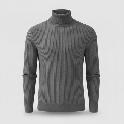Ribbete Rullehalsgenser Herre | Slim Fit Ullgenser
