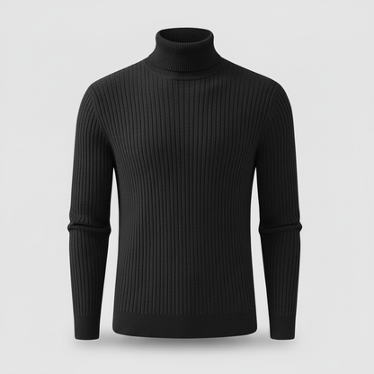 Ribbete Rullehalsgenser Herre | Slim Fit Ullgenser