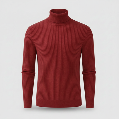 Ribbete Rullehalsgenser Herre | Slim Fit Ullgenser