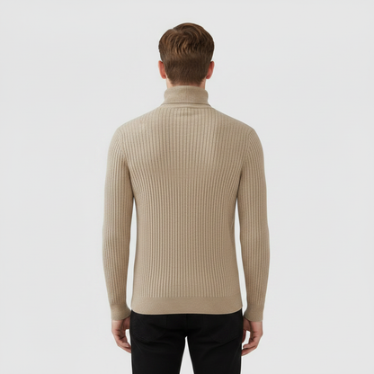 Ribbete Rullehalsgenser Herre | Slim Fit Ullgenser