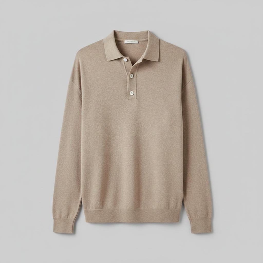Langermet Polo Skjorte Herre | Klassisk og Komfortabel