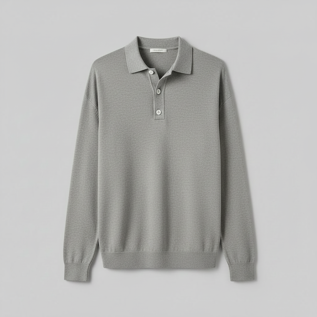 Langermet Polo Skjorte Herre | Klassisk og Komfortabel