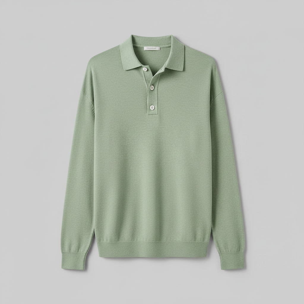 Langermet Polo Skjorte Herre | Klassisk og Komfortabel