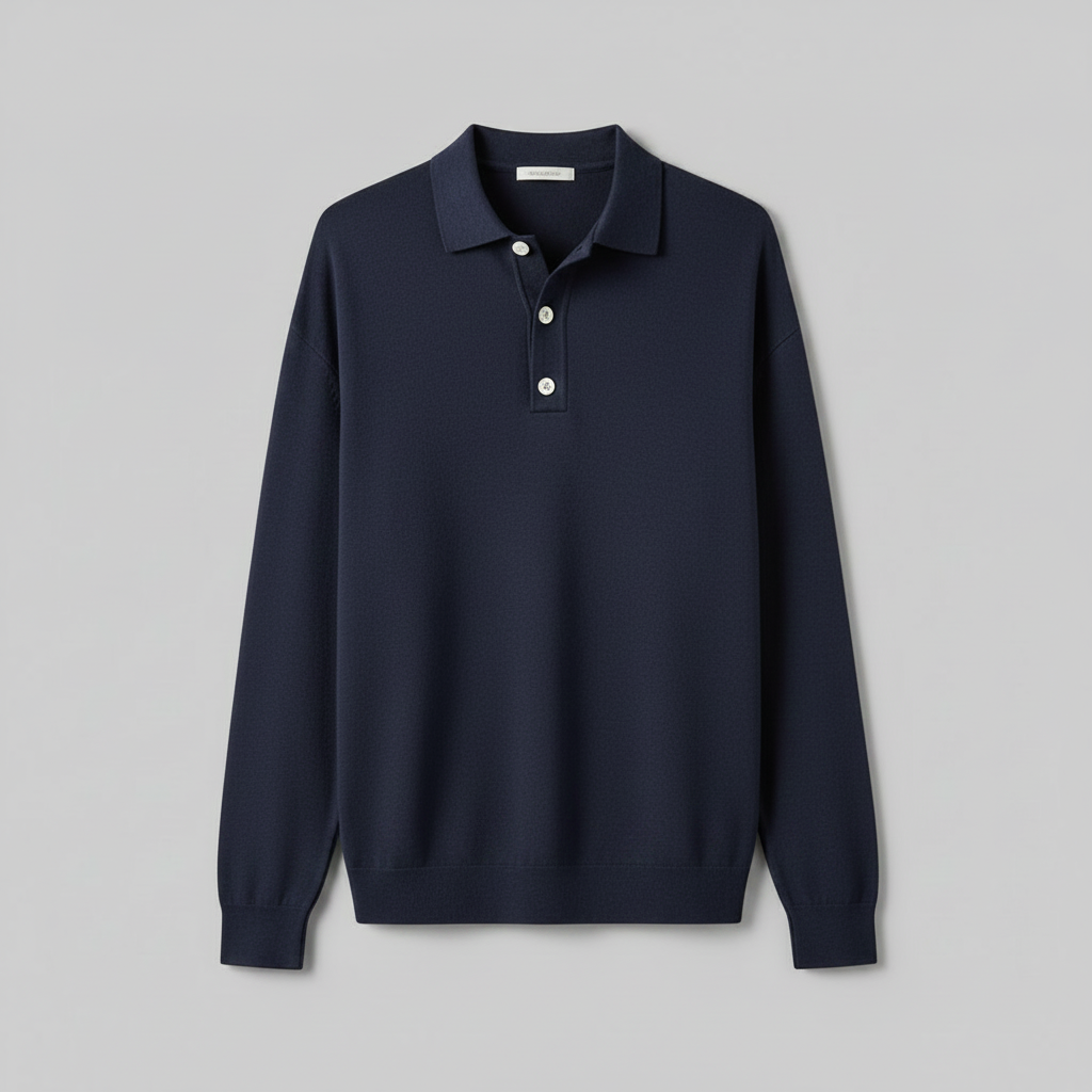 Langermet Polo Skjorte Herre | Klassisk og Komfortabel