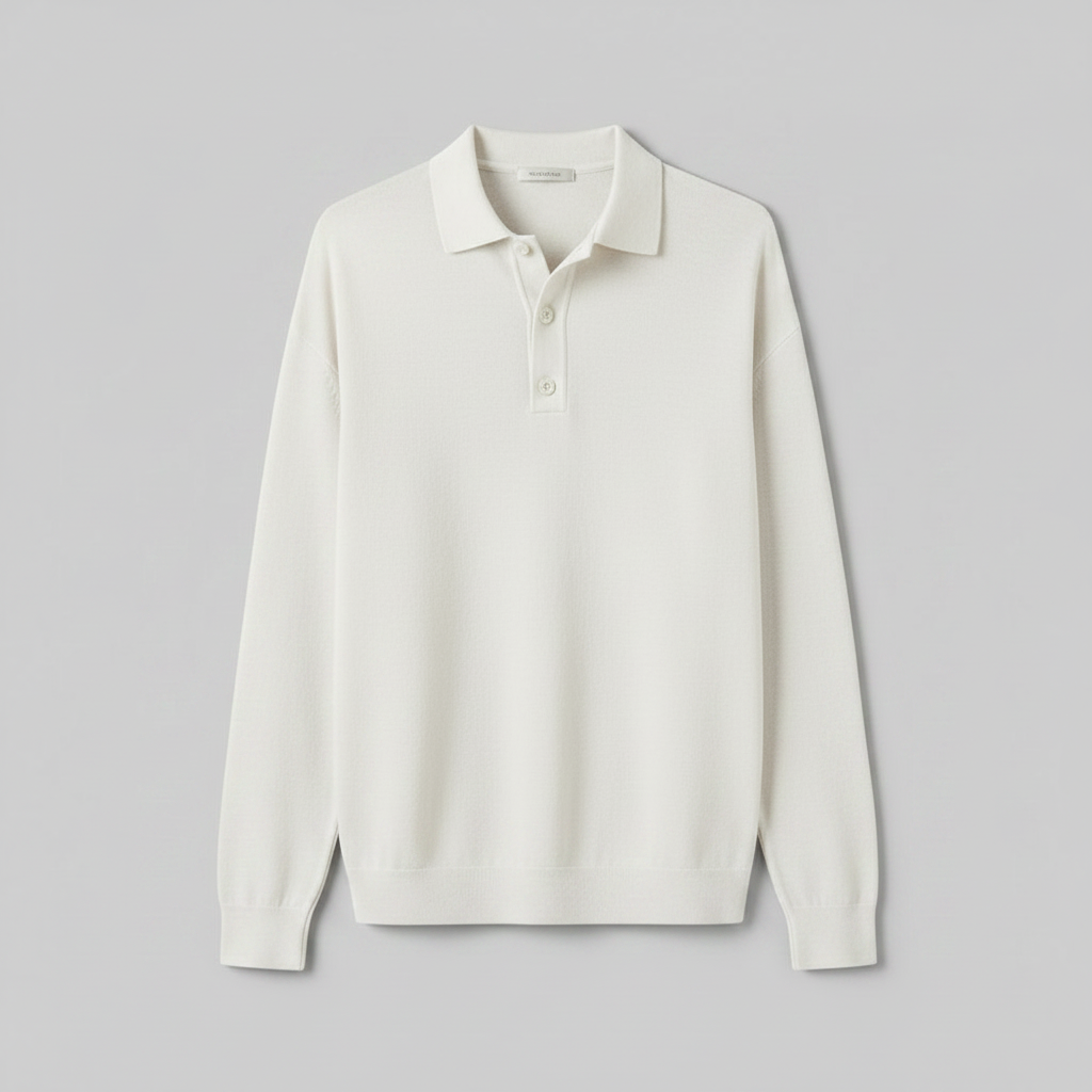 Langermet Polo Skjorte Herre | Klassisk og Komfortabel