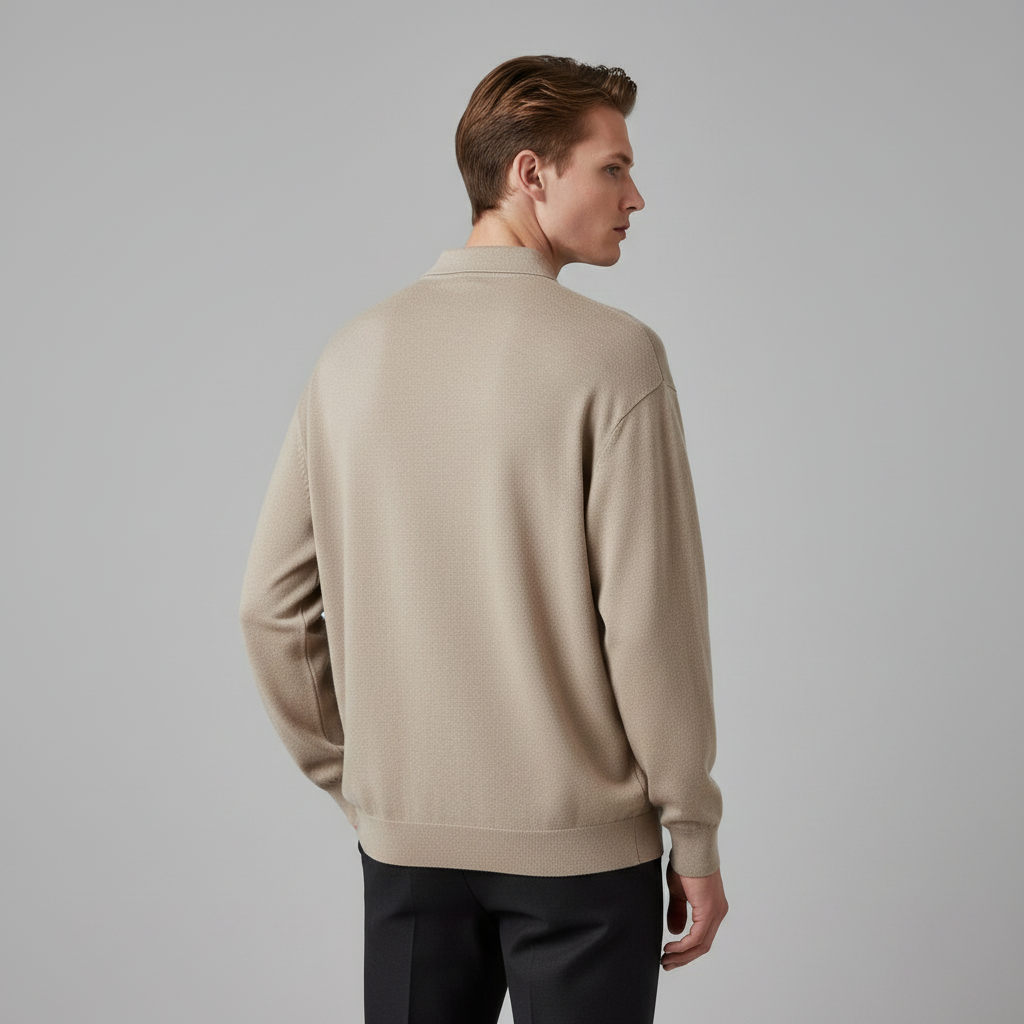 Langermet Polo Skjorte Herre | Klassisk og Komfortabel