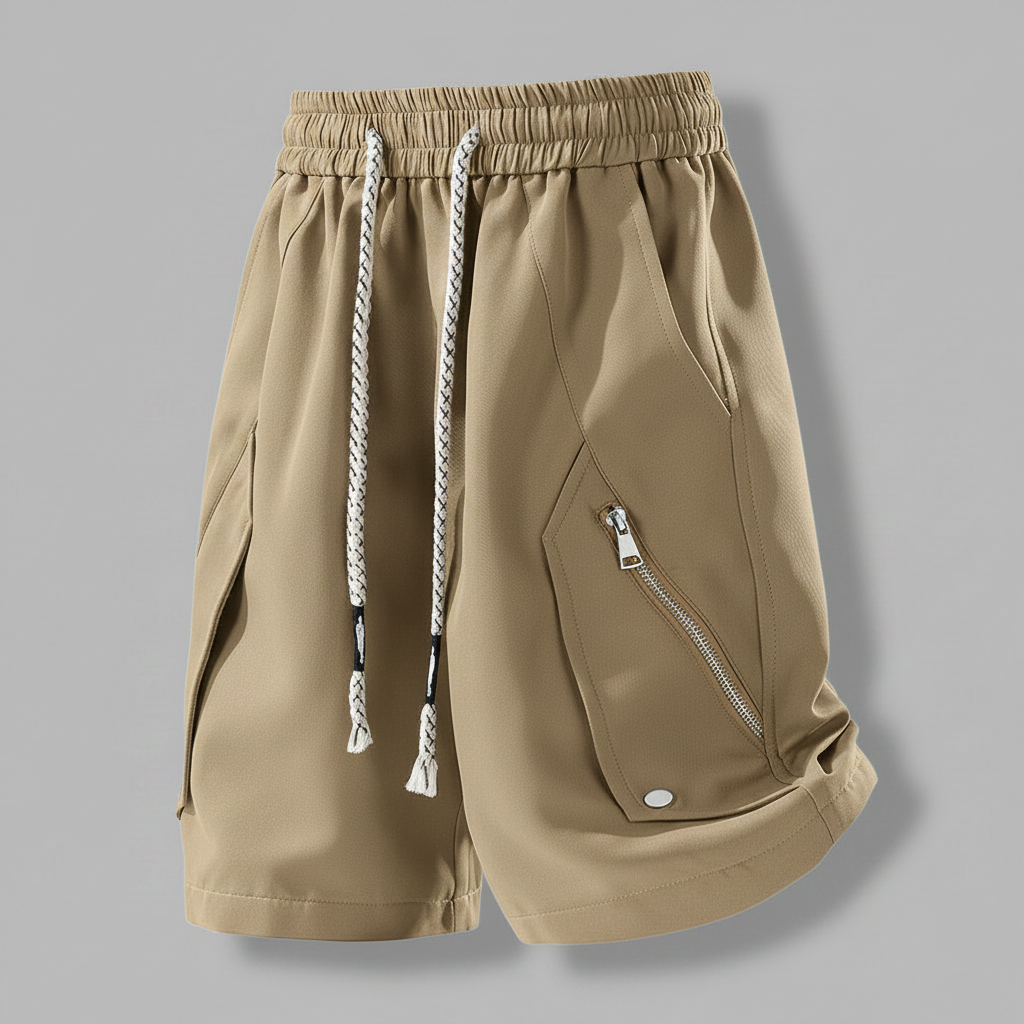 Moderne Utility Shorts med Glidelåslommer | Bruksshorts for Hverdag