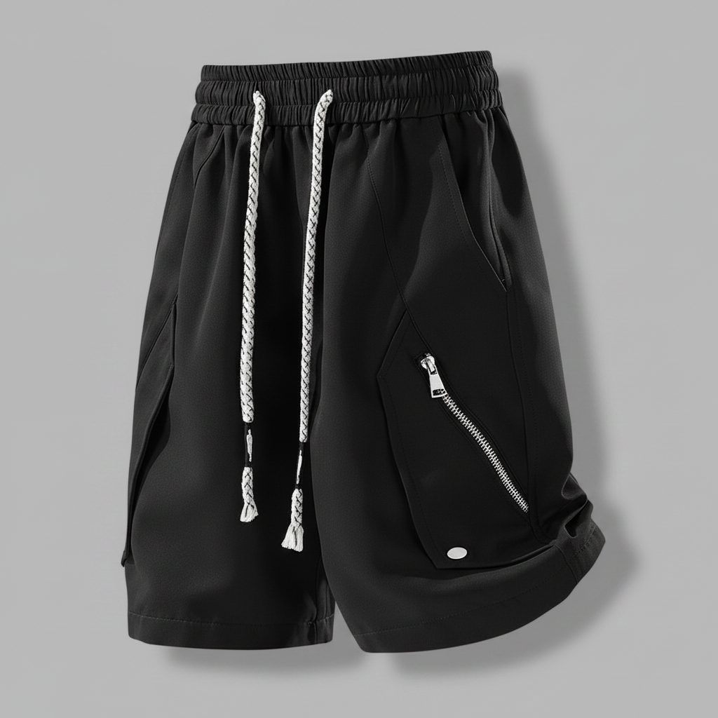 Moderne Utility Shorts med Glidelåslommer | Bruksshorts for Hverdag