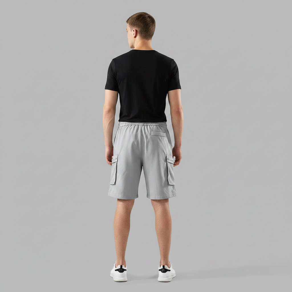 Moderne Utility Shorts med Glidelåslommer | Bruksshorts for Hverdag