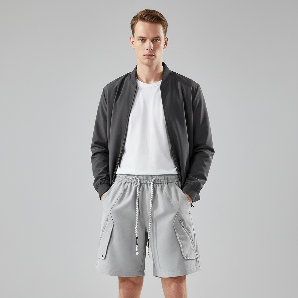 Moderne Utility Shorts med Glidelåslommer | Bruksshorts for Hverdag