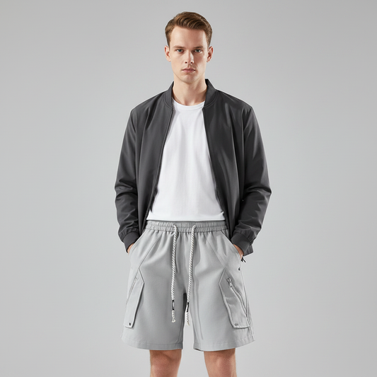 Moderne Utility Shorts med Glidelåslommer | Bruksshorts for Hverdag